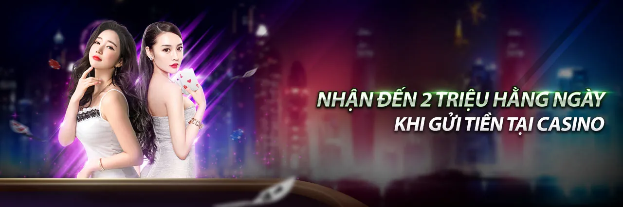 Hình nền 9ki nhà cái với ánh sáng thành phố và biểu tượng may mắn